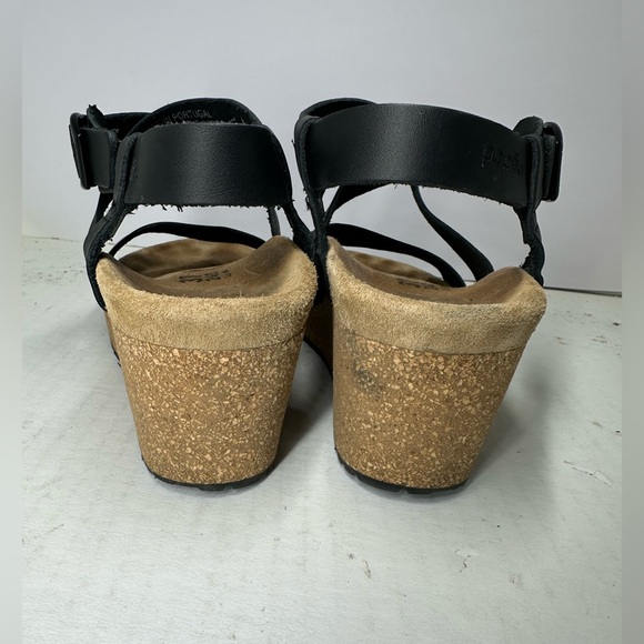 Papillio by Birkenstock Black Sibyl Wedge Strap Sandals size 37 - Picture 5 of 7